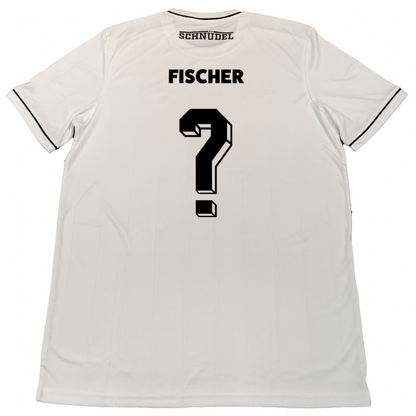 גברים Anne Fischer #0 לבן שחור הרחק ג'רזי 2025/26 חולצה קצרה