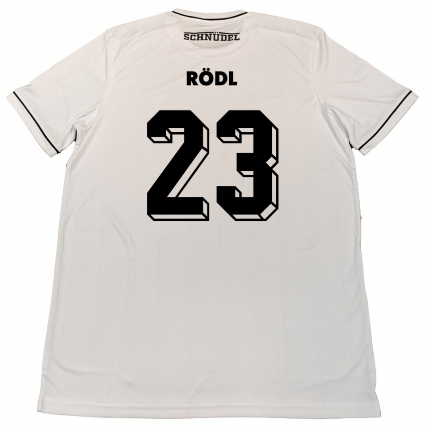 גברים Valentin Rödl #23 לבן שחור הרחק ג'רזי 2025/26 חולצה קצרה