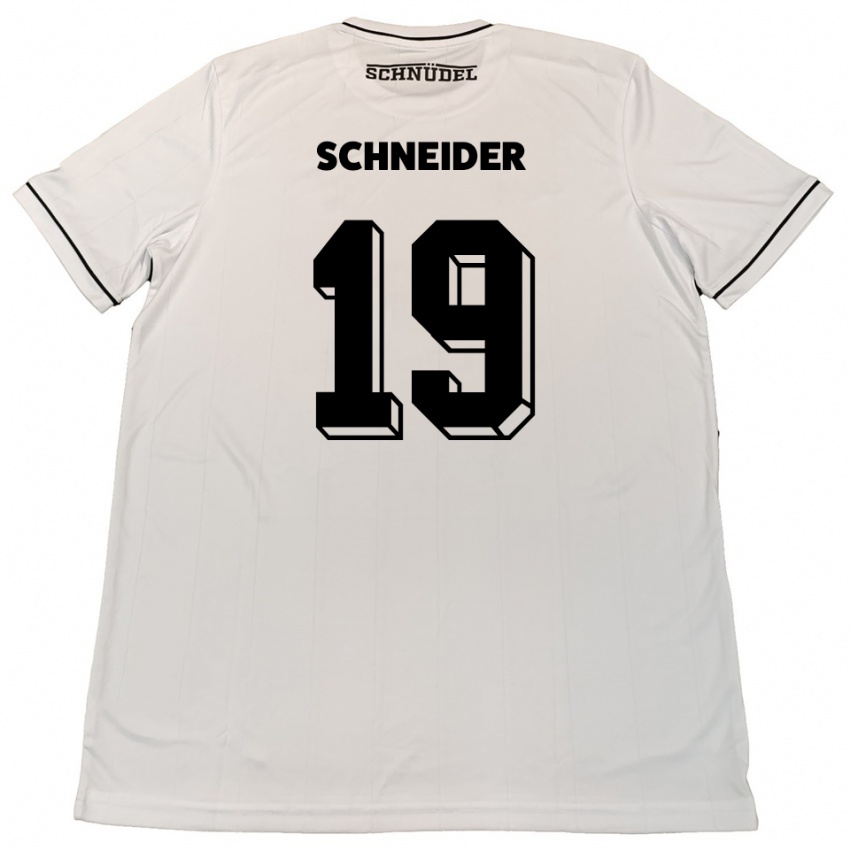 גברים Lukas Schneider #19 לבן שחור הרחק ג'רזי 2025/26 חולצה קצרה