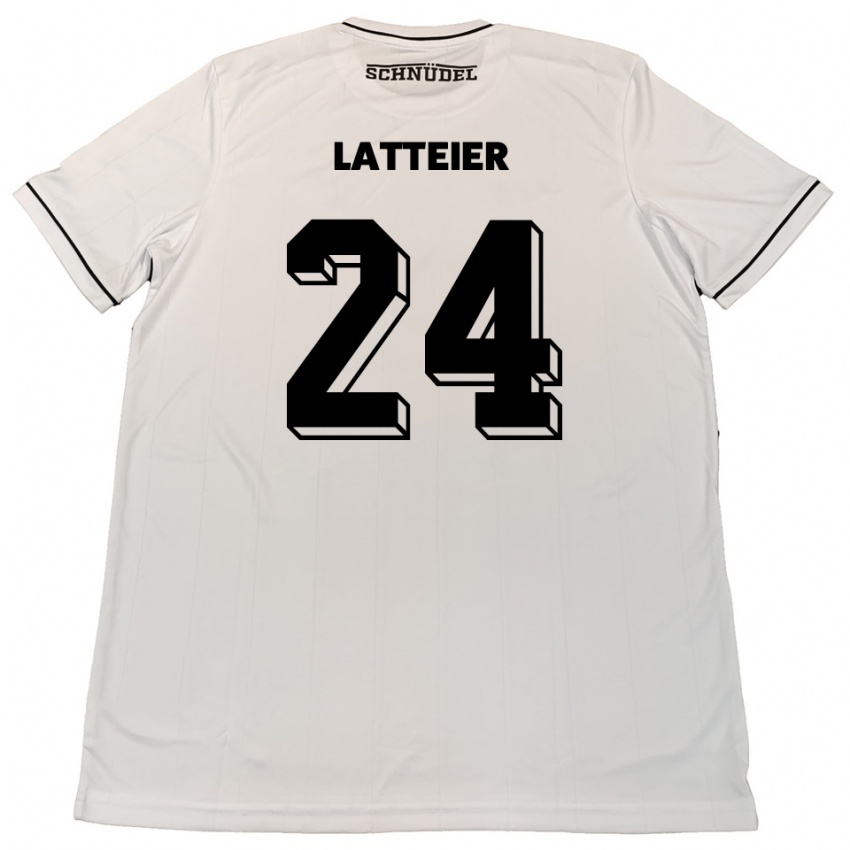 גברים טים לטייר #24 לבן שחור הרחק ג'רזי 2025/26 חולצה קצרה