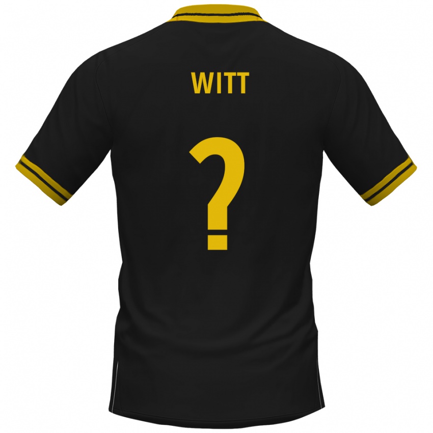 גברים Justin Witt #0 שחור צהוב הרחק ג'רזי 2025/26 חולצה קצרה