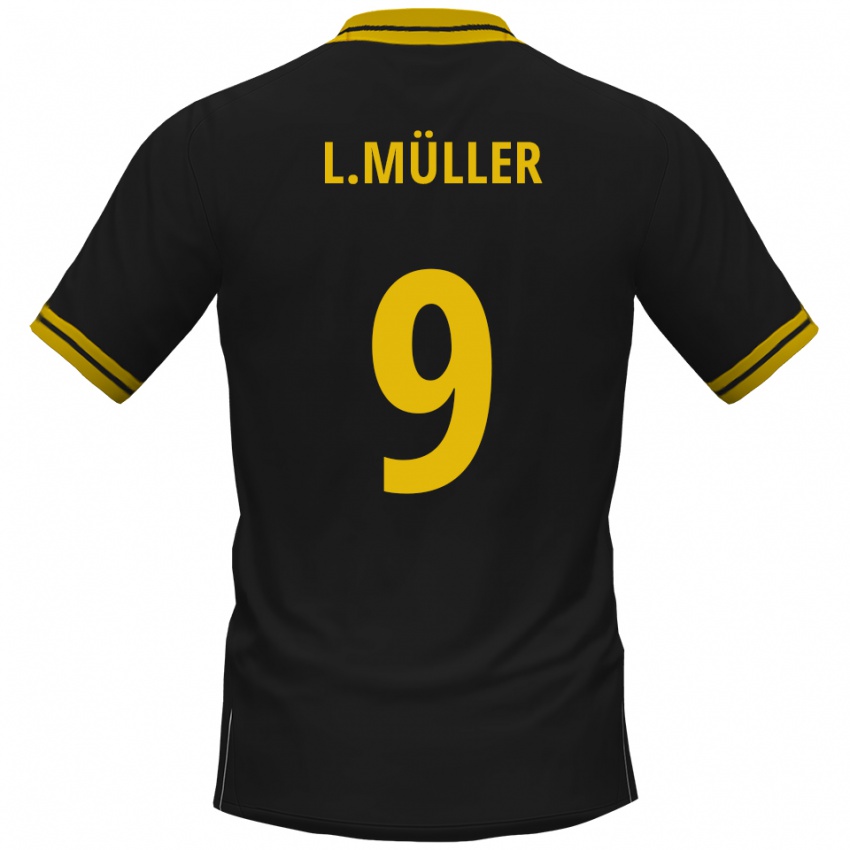 גברים Levyn Müller #9 שחור צהוב הרחק ג'רזי 2025/26 חולצה קצרה