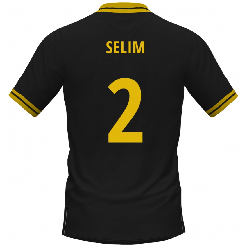 גברים Yahia Selim #2 שחור צהוב הרחק ג'רזי 2025/26 חולצה קצרה