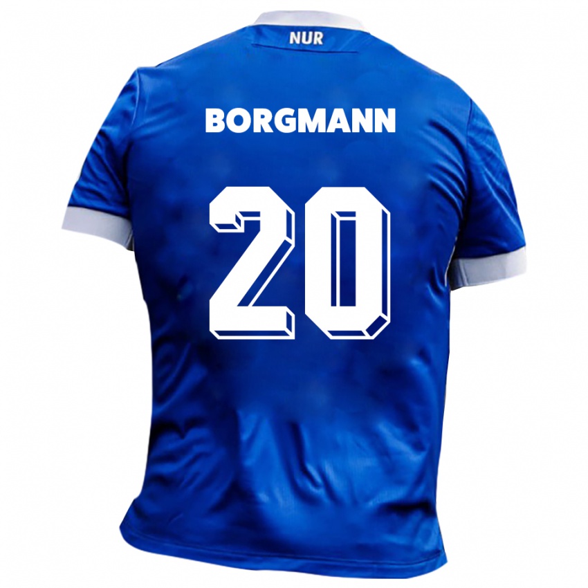 גברים אקסל בורגמן #20 כחול לבן הרחק ג'רזי 2025/26 חולצה קצרה