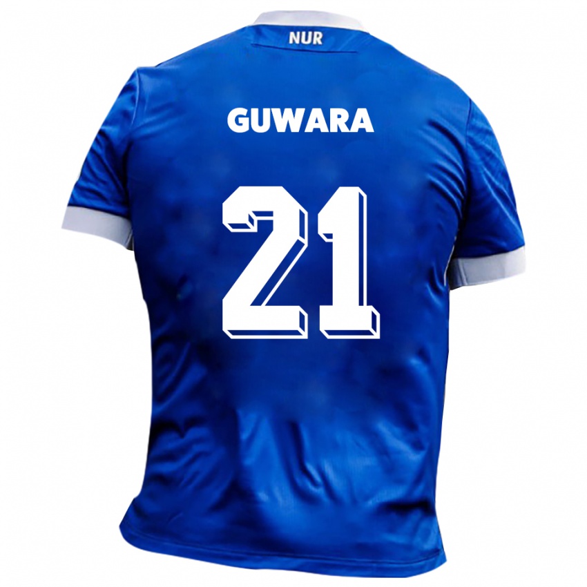 גברים לאון גווארה #21 כחול לבן הרחק ג'רזי 2025/26 חולצה קצרה