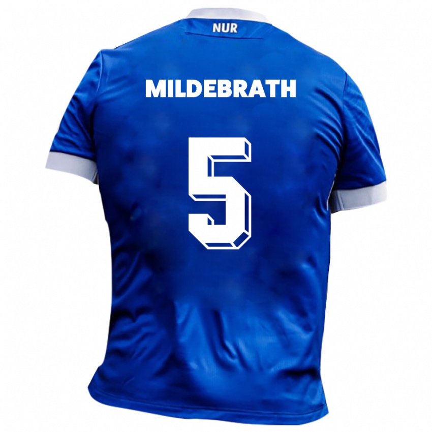גברים מאטי מילדבראת #5 כחול לבן הרחק ג'רזי 2025/26 חולצה קצרה