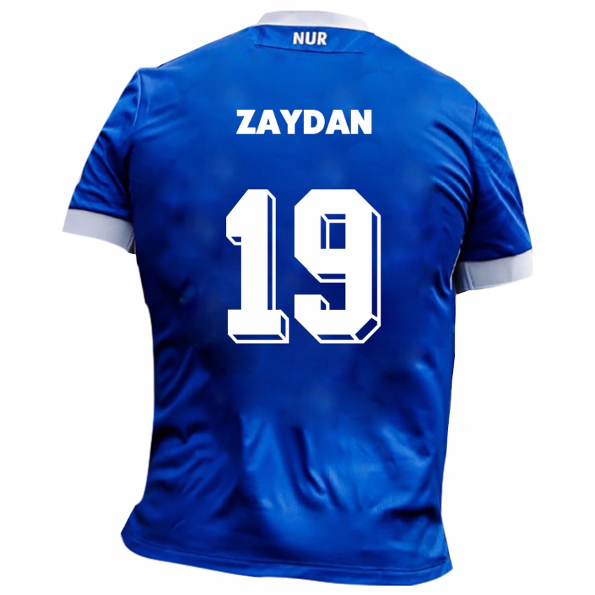 גברים חסן ג׳ניס זיידאן #19 כחול לבן הרחק ג'רזי 2025/26 חולצה קצרה