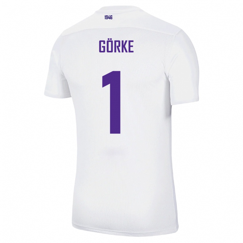 גברים Arthur Görke #1 לבן ירוק הרחק ג'רזי 2025/26 חולצה קצרה