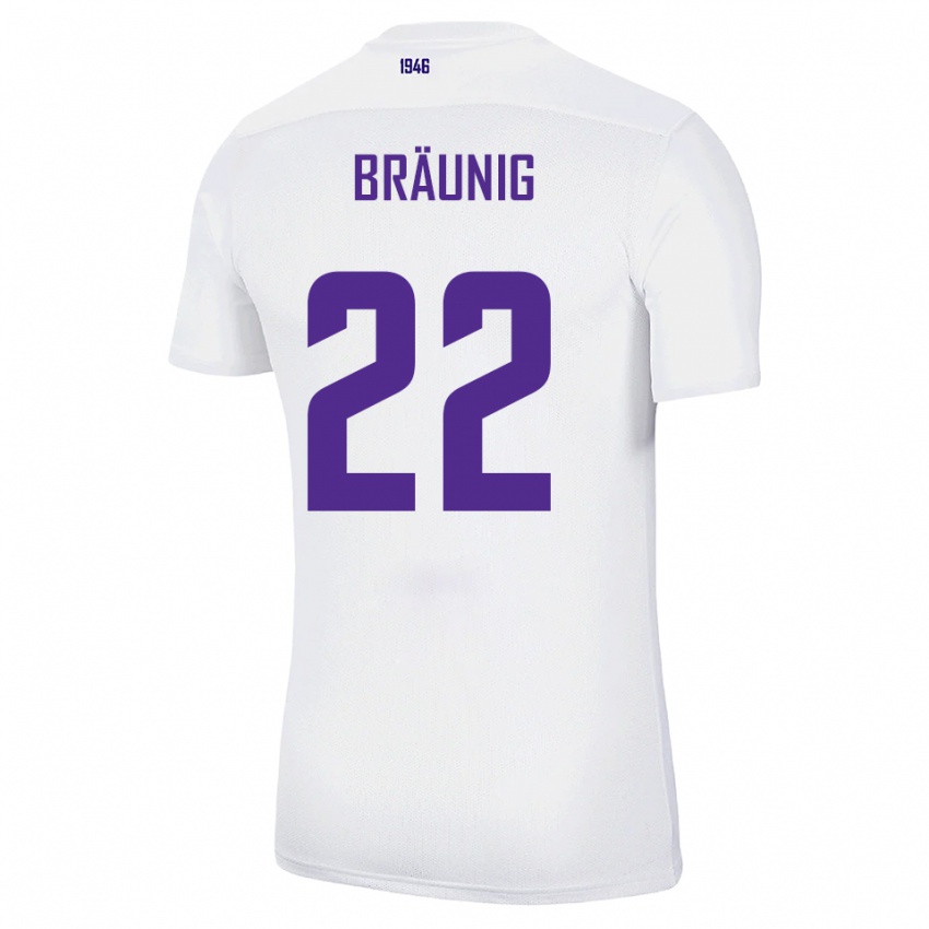 גברים ליאם בראוניג #22 לבן ירוק הרחק ג'רזי 2025/26 חולצה קצרה