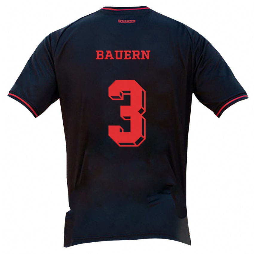 גברים Katharina Bauern #3 שחור אדום לבן הרחק ג'רזי 2025/26 חולצה קצרה