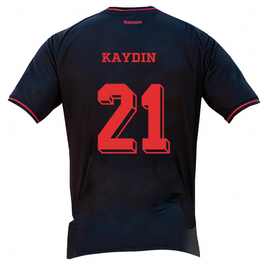 גברים Malik Kaydin #21 שחור אדום לבן הרחק ג'רזי 2025/26 חולצה קצרה