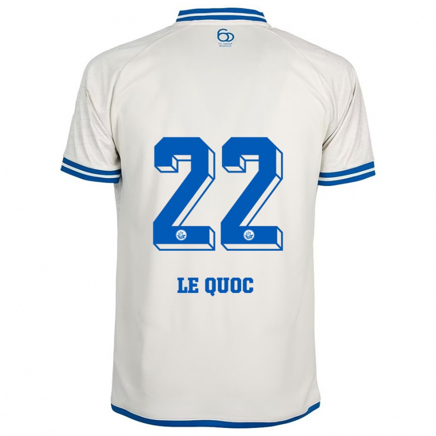 גברים Jenny Le Quoc #22 לבן כחול הרחק ג'רזי 2025/26 חולצה קצרה