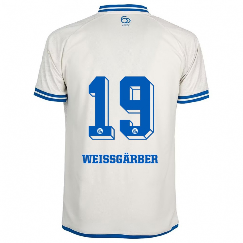 גברים Ronja Weißgärber #19 לבן כחול הרחק ג'רזי 2025/26 חולצה קצרה