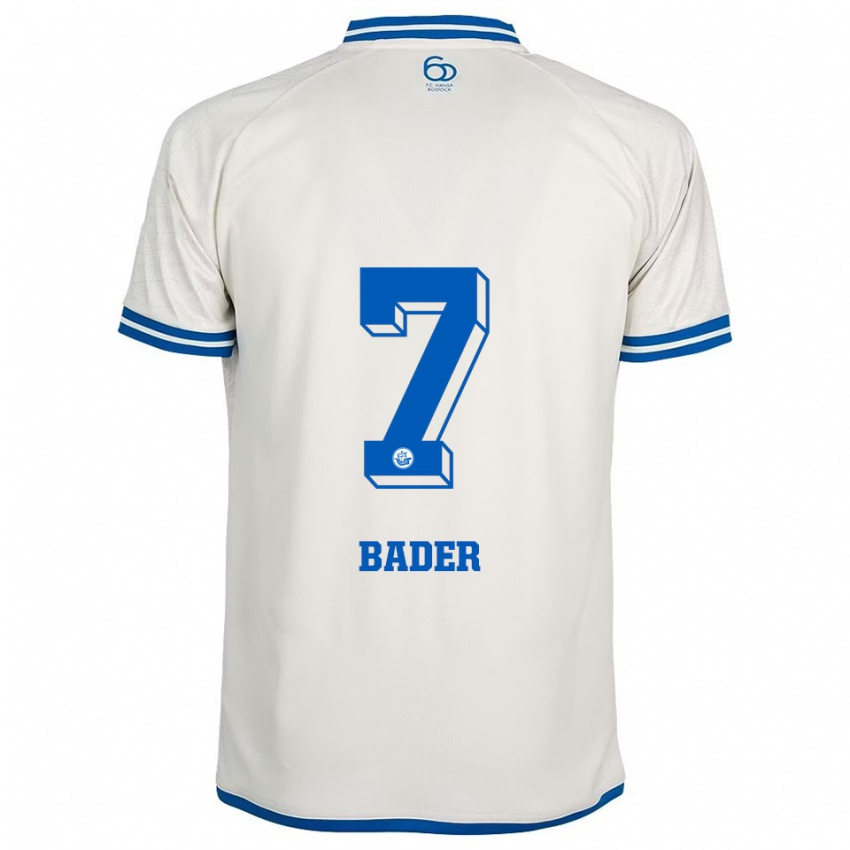 גברים Tom Bader #7 לבן כחול הרחק ג'רזי 2025/26 חולצה קצרה