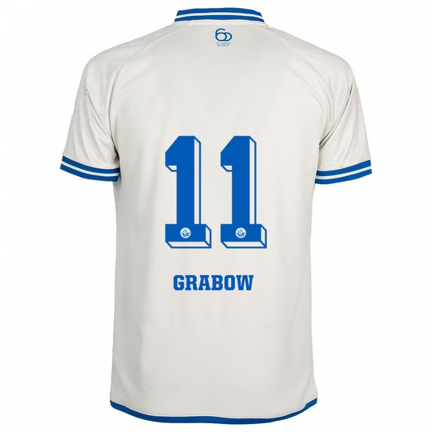 גברים Georg Grabow #11 לבן כחול הרחק ג'רזי 2025/26 חולצה קצרה