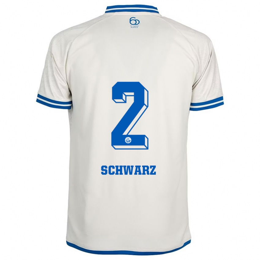 גברים Herman Schwarz #2 לבן כחול הרחק ג'רזי 2025/26 חולצה קצרה