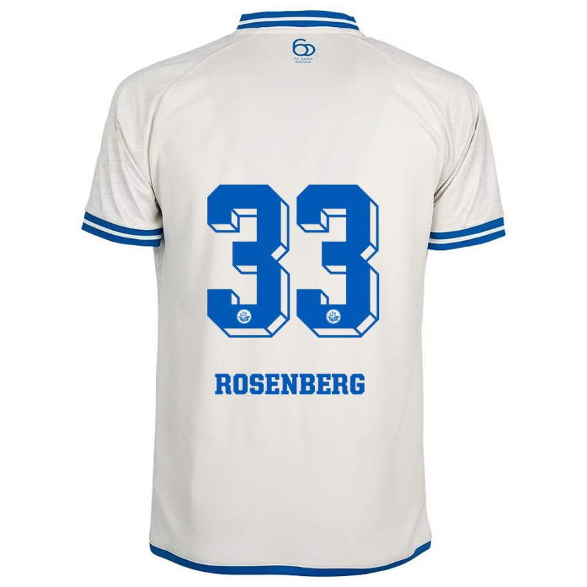גברים מוריץ רוזנברג #33 לבן כחול הרחק ג'רזי 2025/26 חולצה קצרה