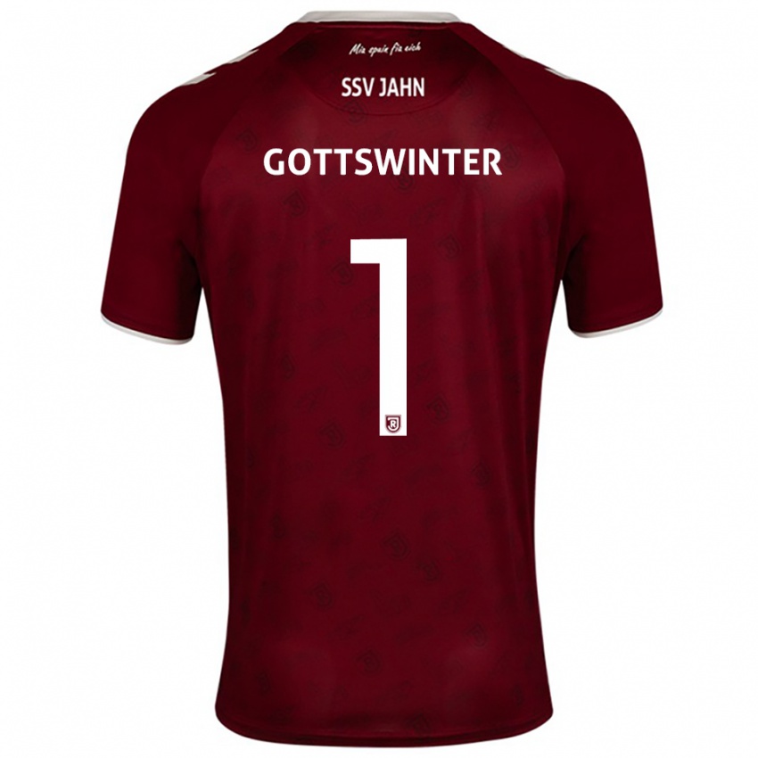 גברים Florian Gottswinter #1 בורדו לבן הרחק ג'רזי 2025/26 חולצה קצרה