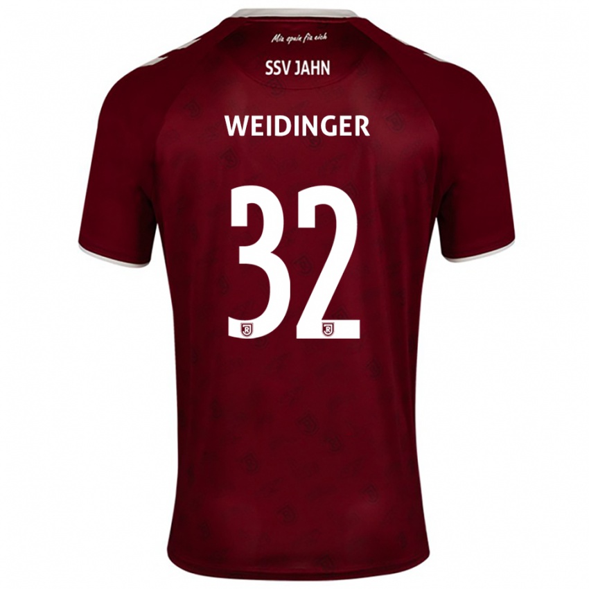 גברים אלכסנדר ויידינגר #32 בורדו לבן הרחק ג'רזי 2025/26 חולצה קצרה