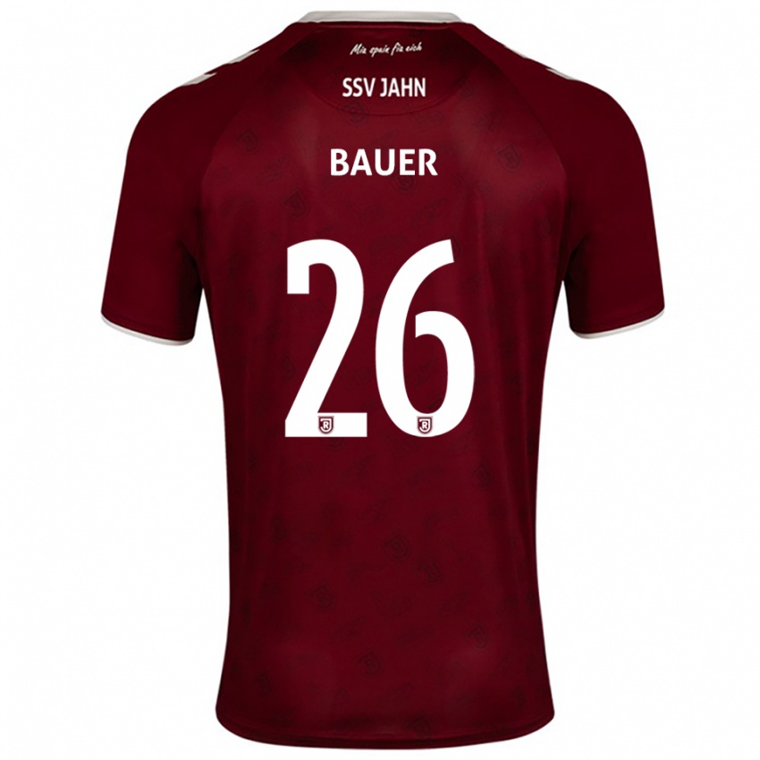 גברים בנדיקט באואר #26 בורדו לבן הרחק ג'רזי 2025/26 חולצה קצרה