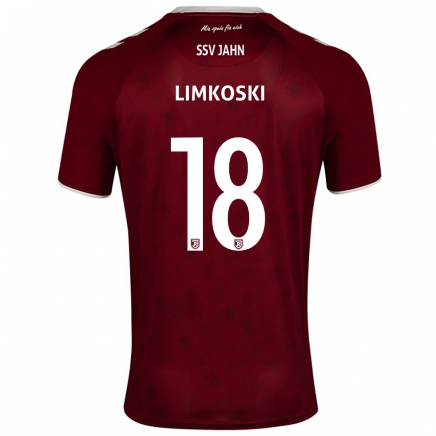 גברים Mubin Limkoski #18 בורדו לבן הרחק ג'רזי 2025/26 חולצה קצרה