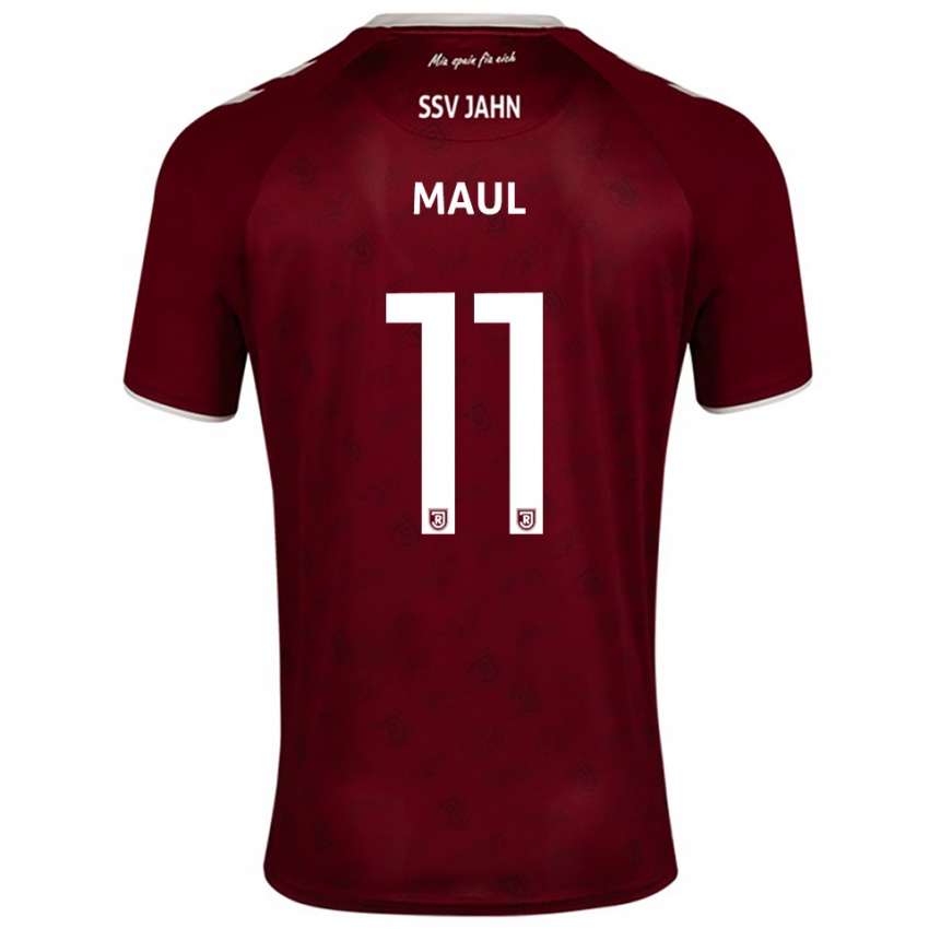 גברים Marco Maul #11 בורדו לבן הרחק ג'רזי 2025/26 חולצה קצרה