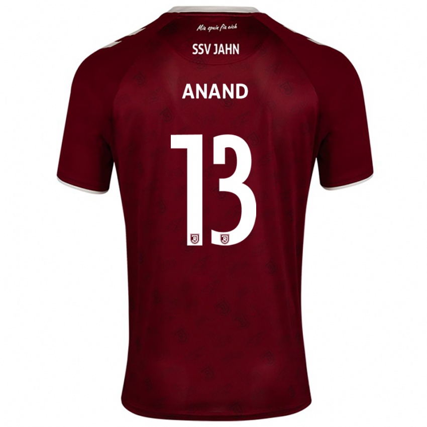 גברים Nico Anand #13 בורדו לבן הרחק ג'רזי 2025/26 חולצה קצרה