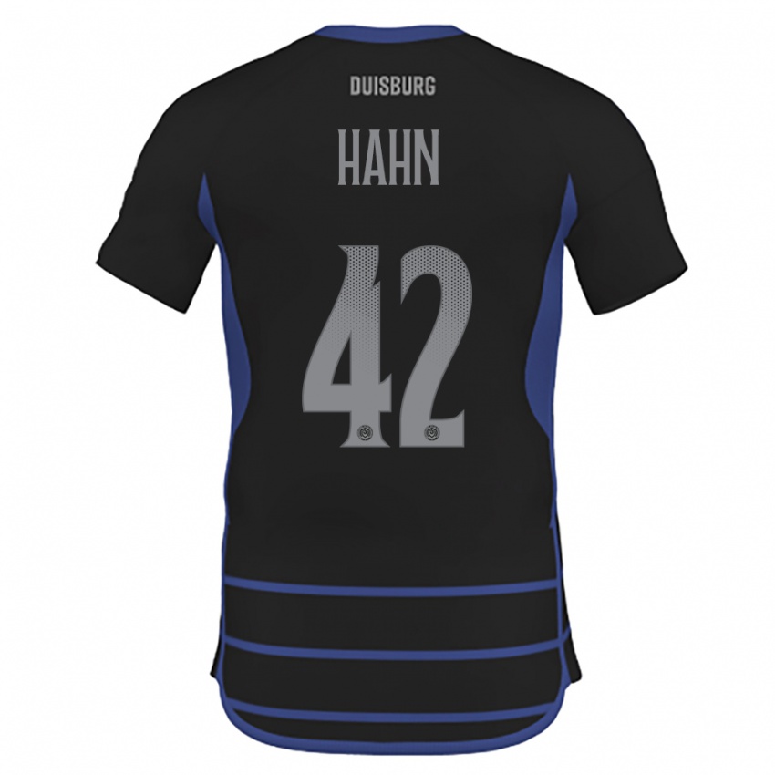 גברים Alexander Hahn #42 שחור כחול הרחק ג'רזי 2025/26 חולצה קצרה