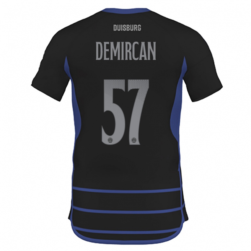 גברים Zarife Demircan #57 שחור כחול הרחק ג'רזי 2025/26 חולצה קצרה