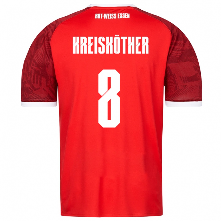 גברים Luiz-Simon Kreisköther #8 אדום בורדו לבן הרחק ג'רזי 2025/26 חולצה קצרה