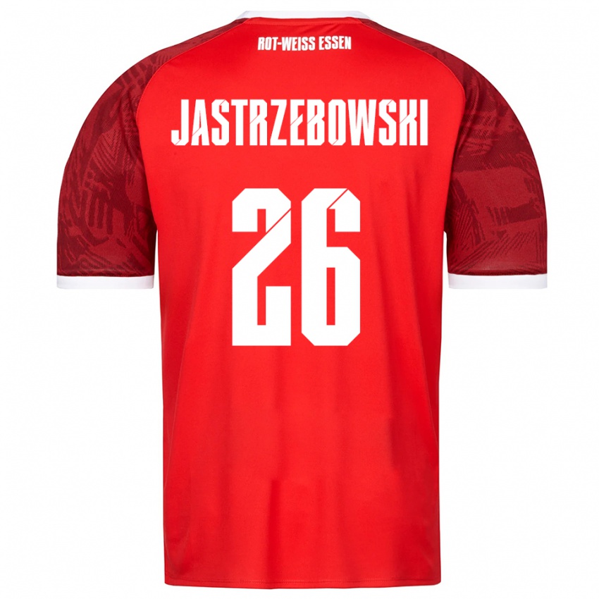 גברים Oliver Jastrzebowski #26 אדום בורדו לבן הרחק ג'רזי 2025/26 חולצה קצרה