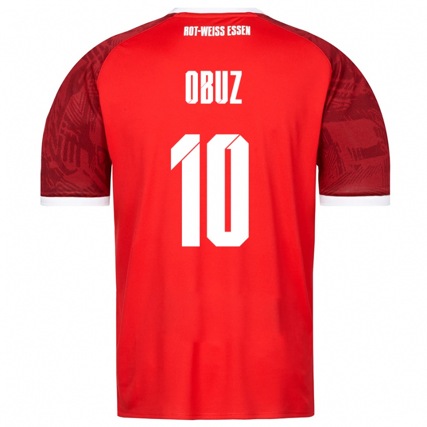 גברים מרווין אובוץ #10 אדום בורדו לבן הרחק ג'רזי 2025/26 חולצה קצרה