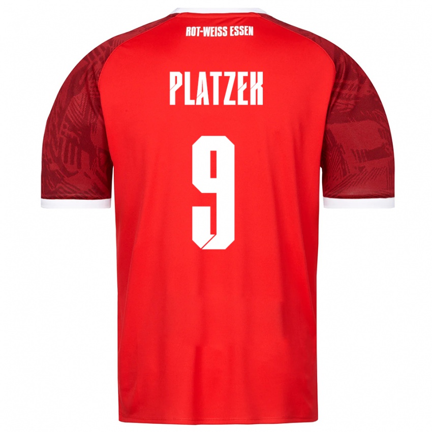 גברים מרסל פלאצק #9 אדום בורדו לבן הרחק ג'רזי 2025/26 חולצה קצרה