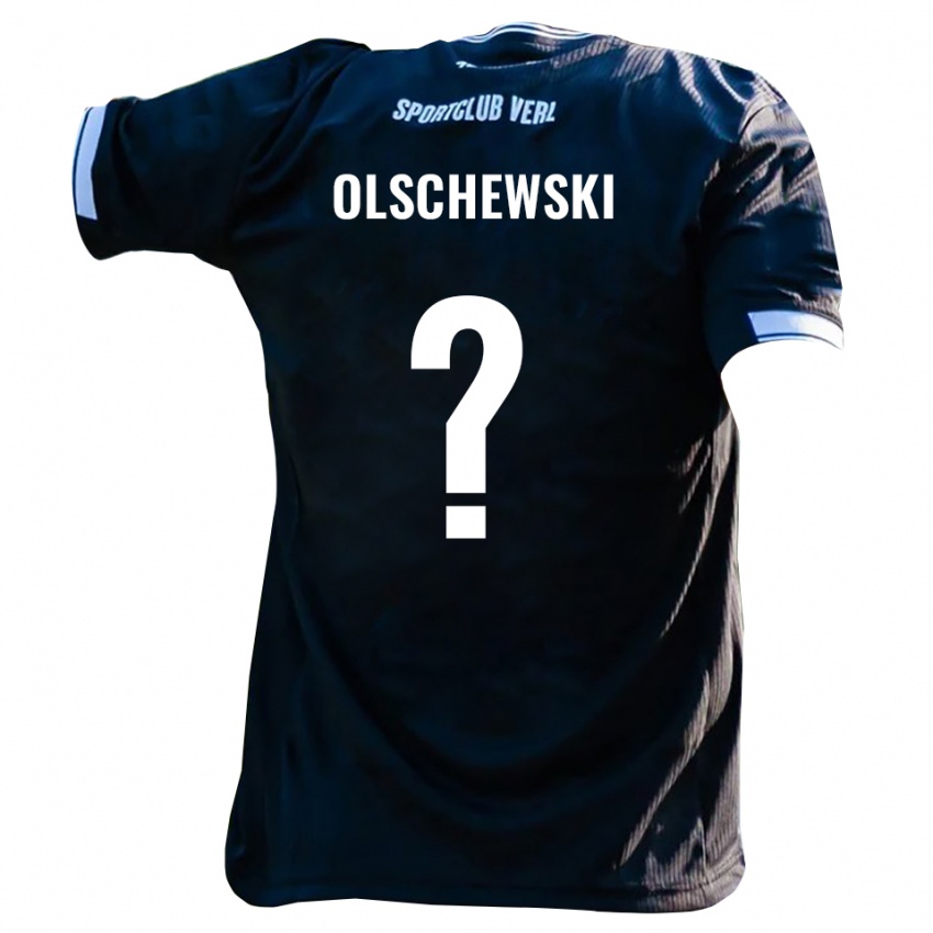 גברים Jan Olschewski #0 שחור לבן הרחק ג'רזי 2025/26 חולצה קצרה