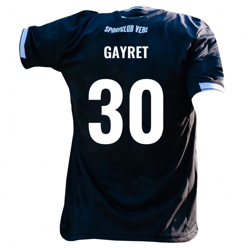 גברים Timur Gayret #30 שחור לבן הרחק ג'רזי 2025/26 חולצה קצרה