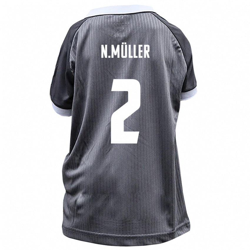 גברים Nico Müller #2 אפור לבן הרחק ג'רזי 2025/26 חולצה קצרה