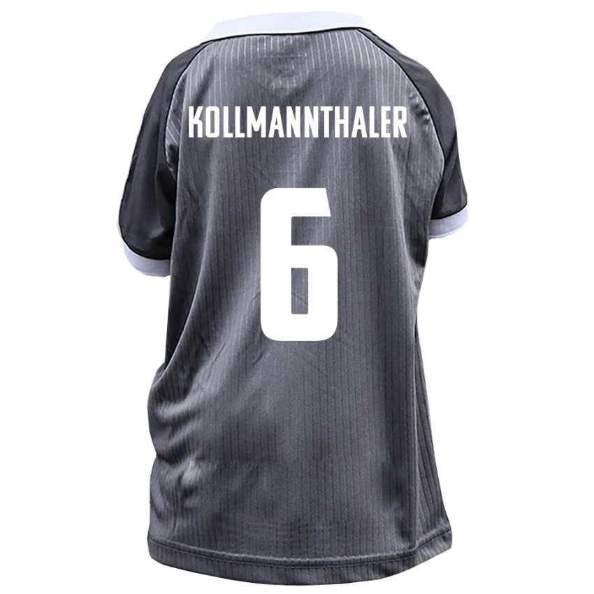 גברים Elischa Kollmannthaler #6 אפור לבן הרחק ג'רזי 2025/26 חולצה קצרה