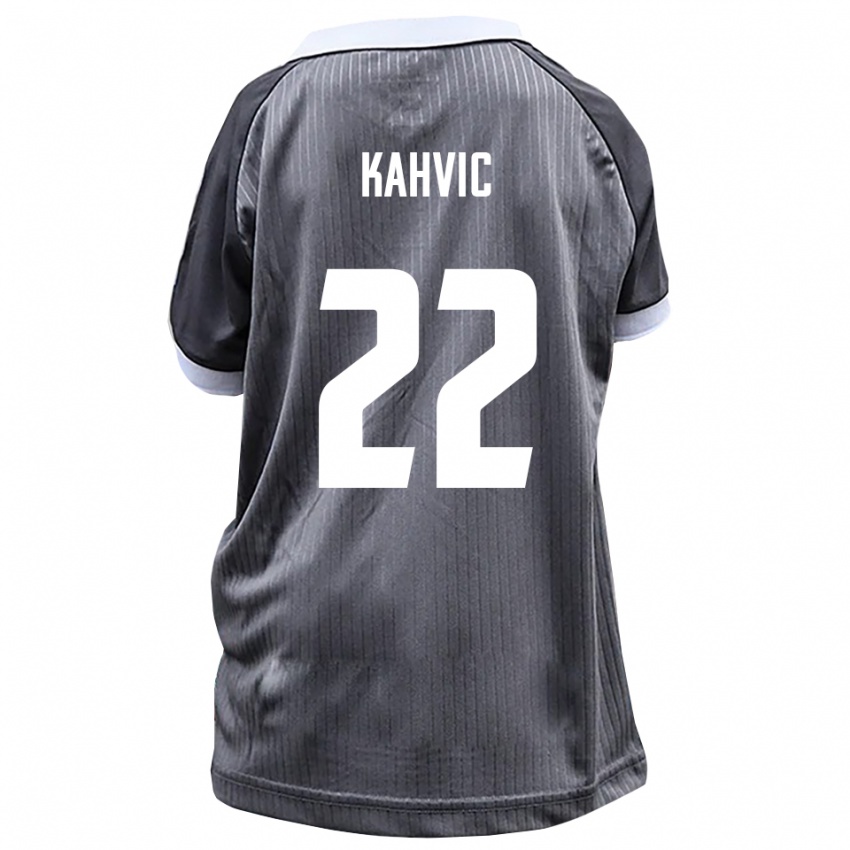 גברים Aleksandar Kahvic #22 אפור לבן הרחק ג'רזי 2025/26 חולצה קצרה