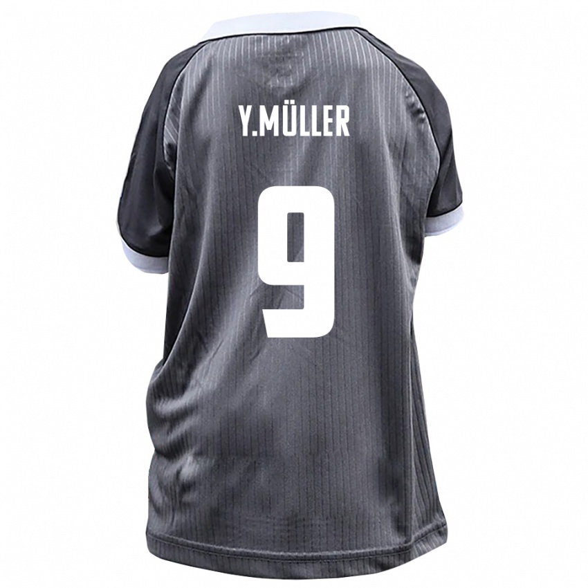 גברים Yannick Müller #9 אפור לבן הרחק ג'רזי 2025/26 חולצה קצרה