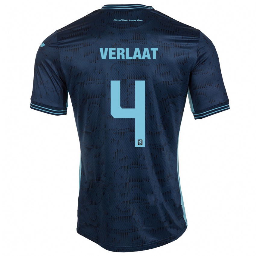 גברים Jesper Verlaat #4 כחול רויאל הרחק ג'רזי 2025/26 חולצה קצרה