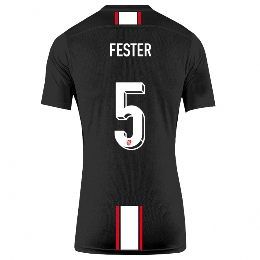 גברים לוקה פסטר #5 שחור לבן הרחק ג'רזי 2025/26 חולצה קצרה