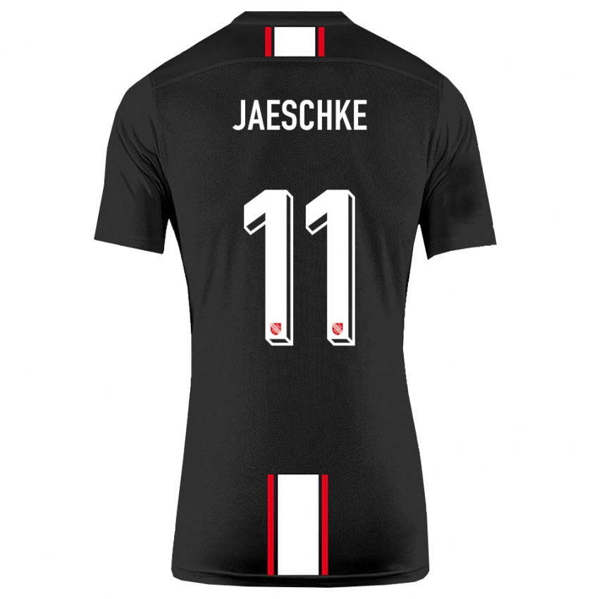 גברים יאניק ג׳סקי #11 שחור לבן הרחק ג'רזי 2025/26 חולצה קצרה