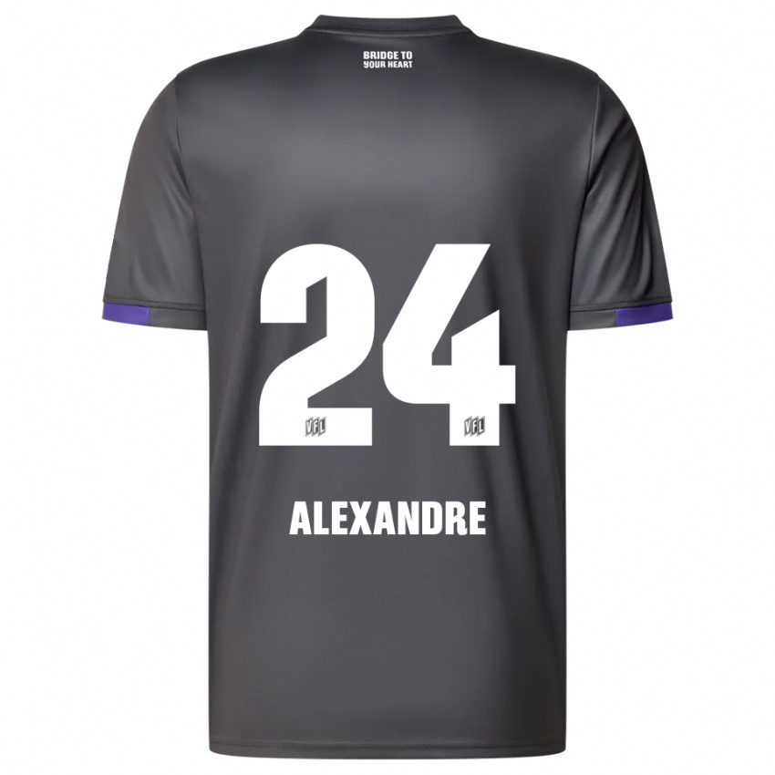 גברים טיירון טרנטון אלכסנדרה #24 אפור סגול הרחק ג'רזי 2025/26 חולצה קצרה