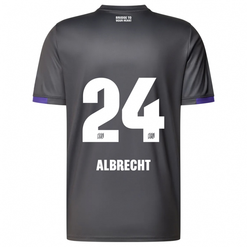 גברים Fabian Albrecht #24 אפור סגול הרחק ג'רזי 2025/26 חולצה קצרה