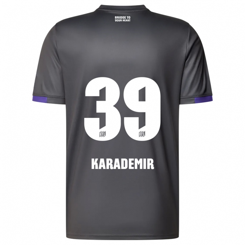 גברים Yiğit Karademir #39 אפור סגול הרחק ג'רזי 2025/26 חולצה קצרה