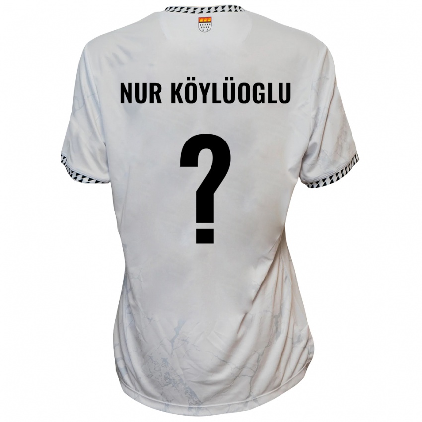 גברים Zehra Nur Köylüoglu #0 לבן שחור הרחק ג'רזי 2025/26 חולצה קצרה