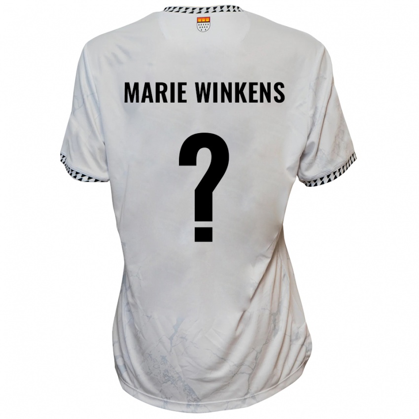 גברים Joelina Marie Winkens #0 לבן שחור הרחק ג'רזי 2025/26 חולצה קצרה