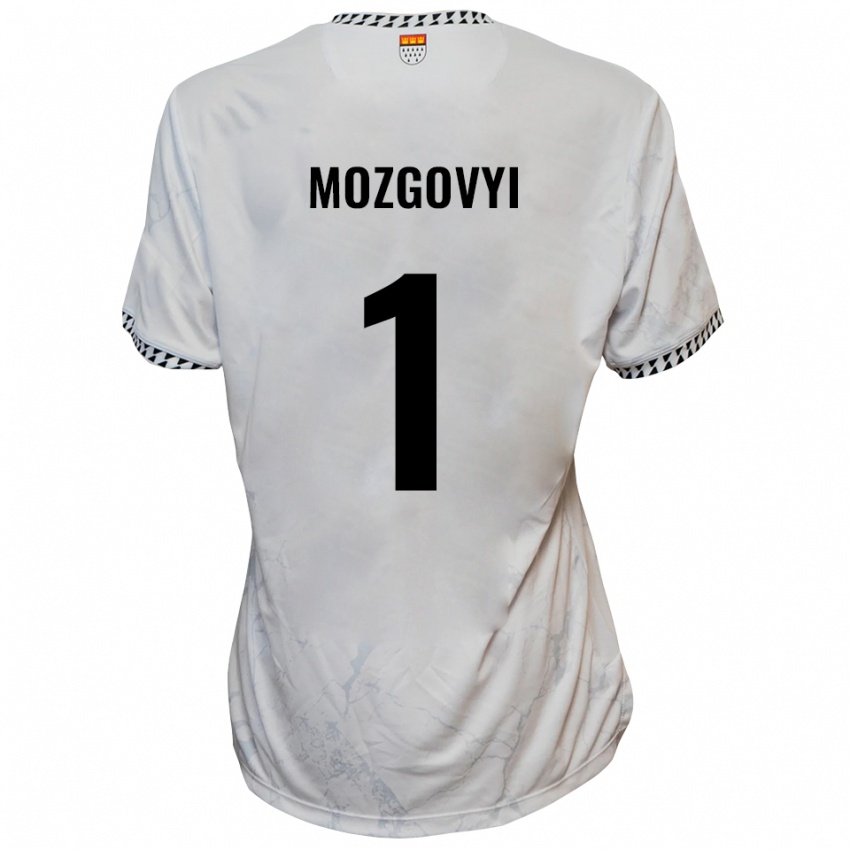 גברים Arseniy Mozgovyi #1 לבן שחור הרחק ג'רזי 2025/26 חולצה קצרה