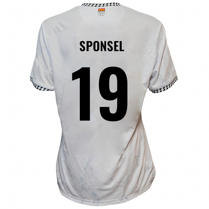 גברים מייקו שפונסל #19 לבן שחור הרחק ג'רזי 2025/26 חולצה קצרה