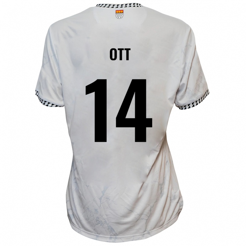 גברים רפאל אוט #14 לבן שחור הרחק ג'רזי 2025/26 חולצה קצרה